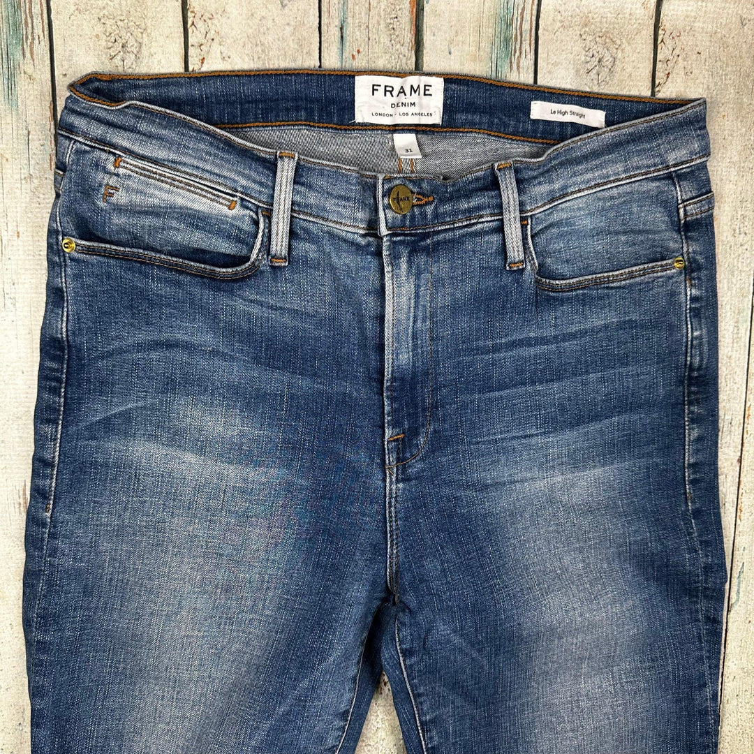 Frame Denim 'Le High Straight' Sunland Wash Jeans -Size 31 - Jean Pool