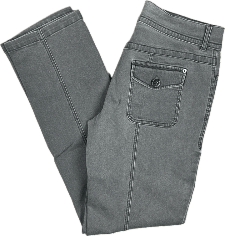 Bogner Luxury Grey Slim Straight Jeans -Size 30