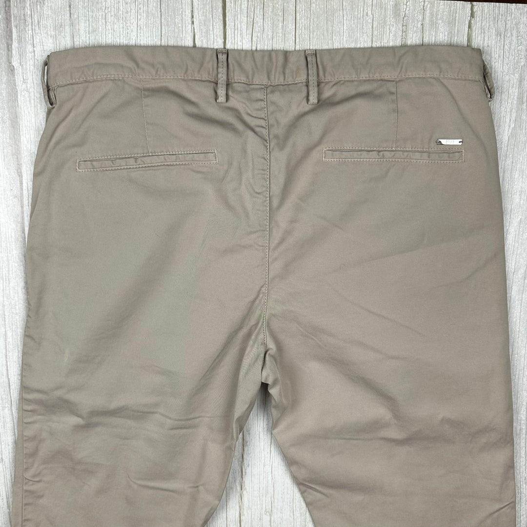 Hugo Boss Mens Beige Stretch Chino  -Size 32
