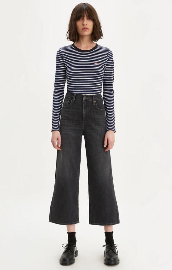 Levis  'Mile High Cropped Wide Leg' Jeans -Size 27