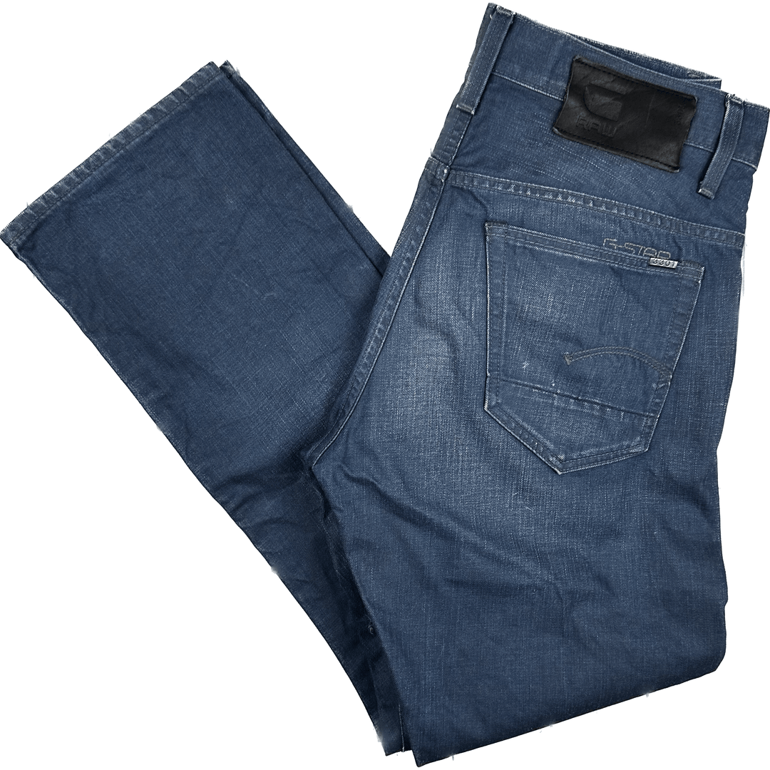 Men's G Star 3301 'Slim' Dark Wash Jeans -Size 33/30 - Jean Pool