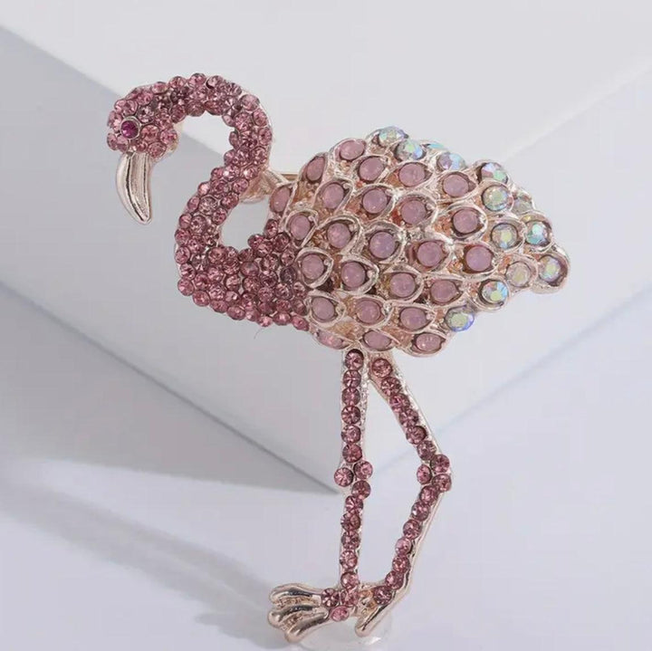Flamingo Sparkle Brooch