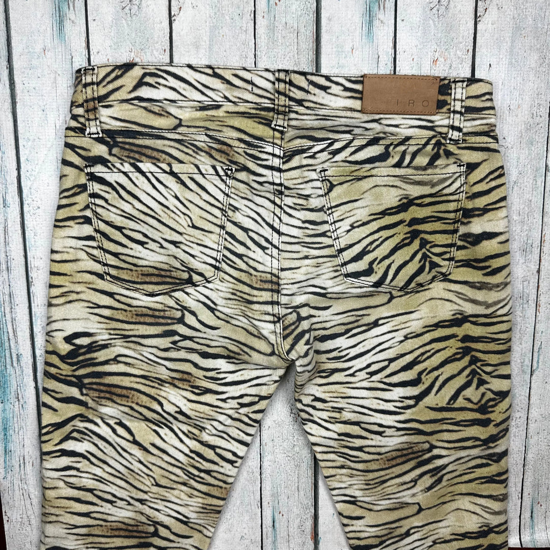 IRO France Ladies Tiger Print Slim Fit Jeans- Size 29 - Jean Pool