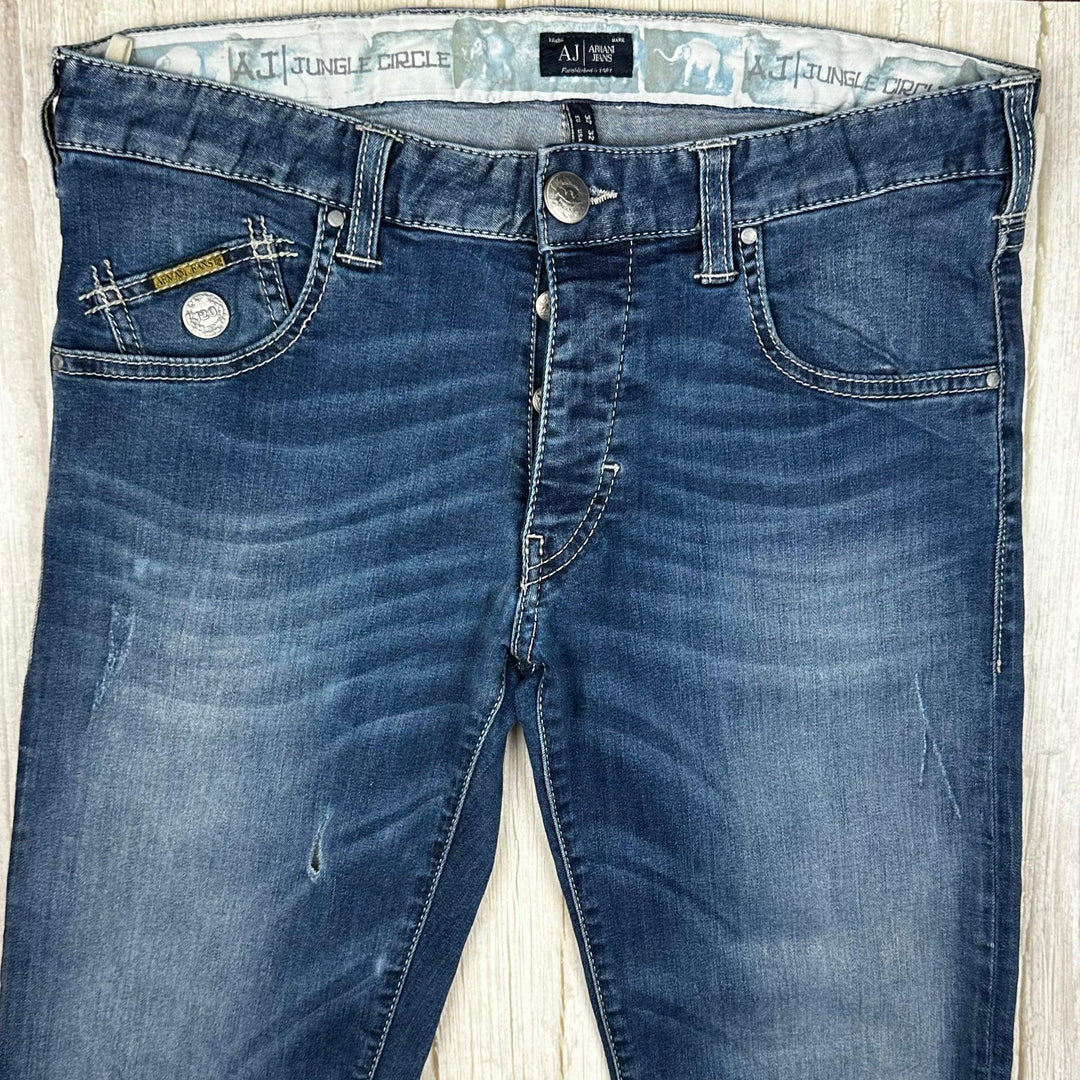 Armani Jeans Mens Low Rise Slim Jeans  -Size 32L