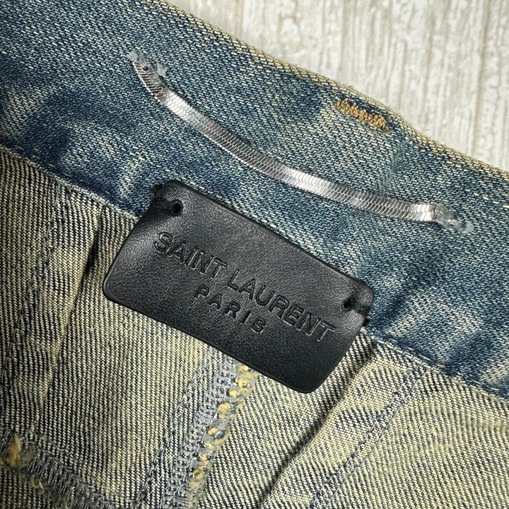 Saint Laurent Paris Authentic Ripped Jeans -Size 32 Suit 11/12 - Jean Pool
