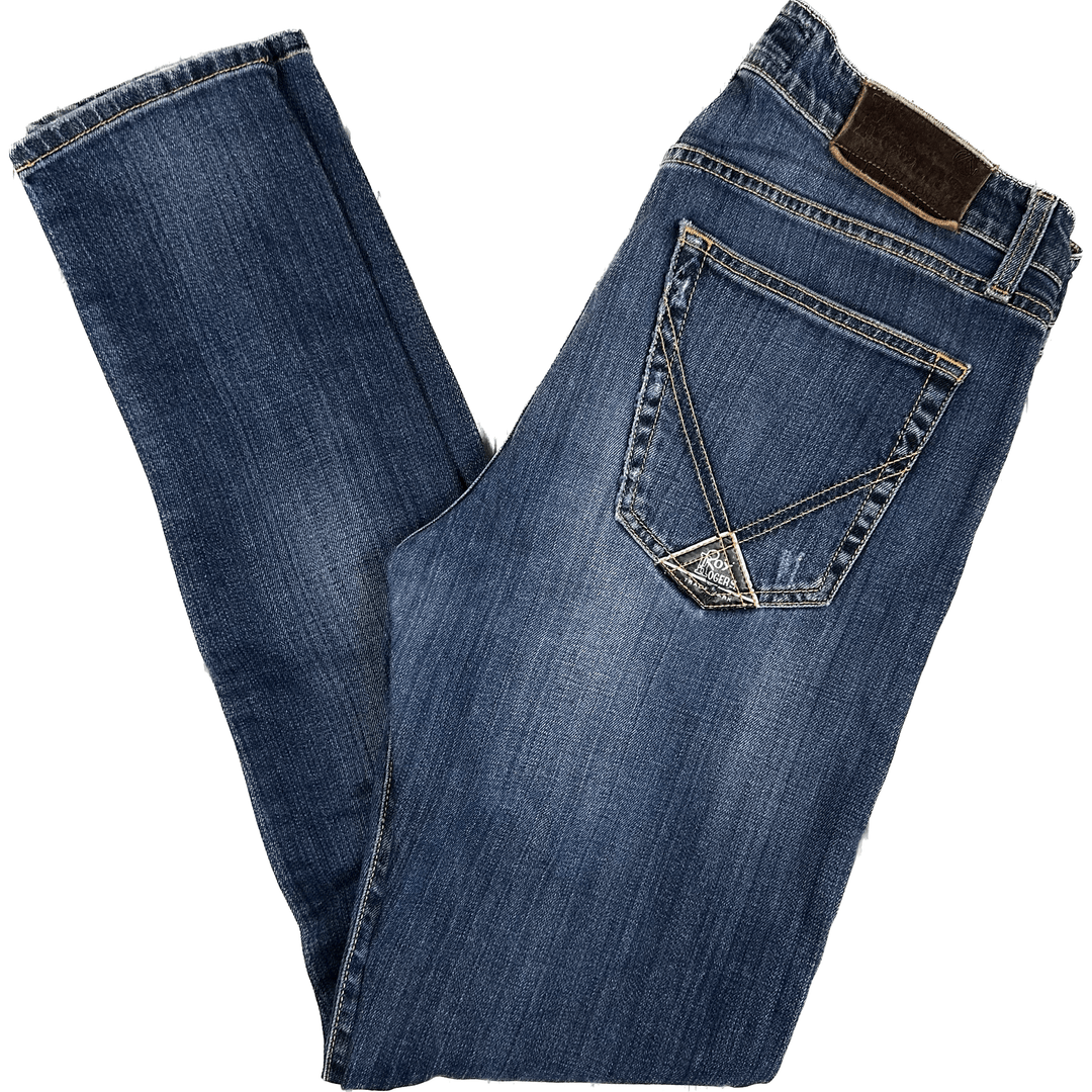 Roy Rogers Italian Straight Fit Button Fly Jeans - Size 34 - Jean Pool