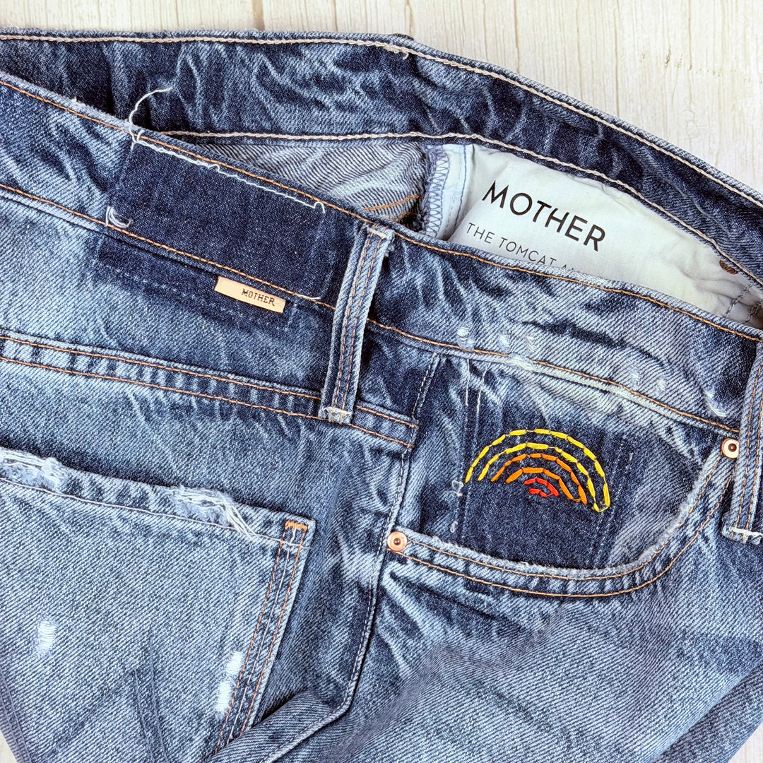NEW - Mother 'The Tomcat Ankle ' Take Me Even Higher Wash Jeans - Size 29
