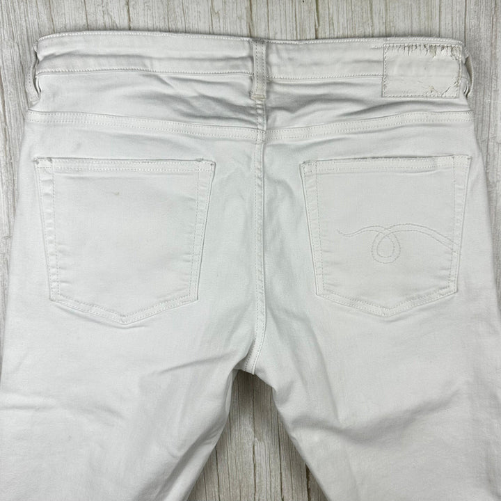 R13 Made in Italy 'Boy Skinny' White Jeans- Size 29 - Jean Pool