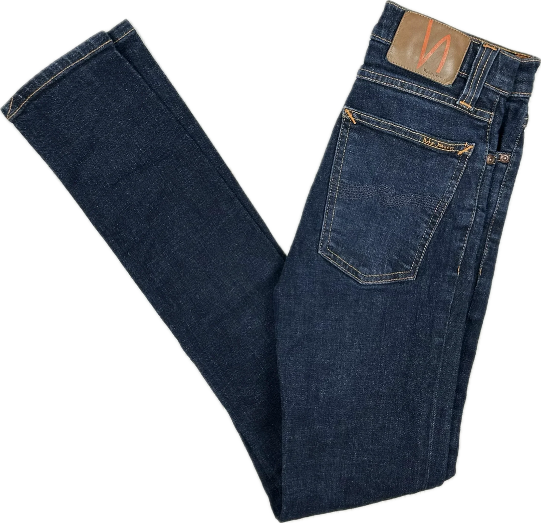 Nudie 'High Kai' Organic Twill Navy Wash Jeans- Size 26/32