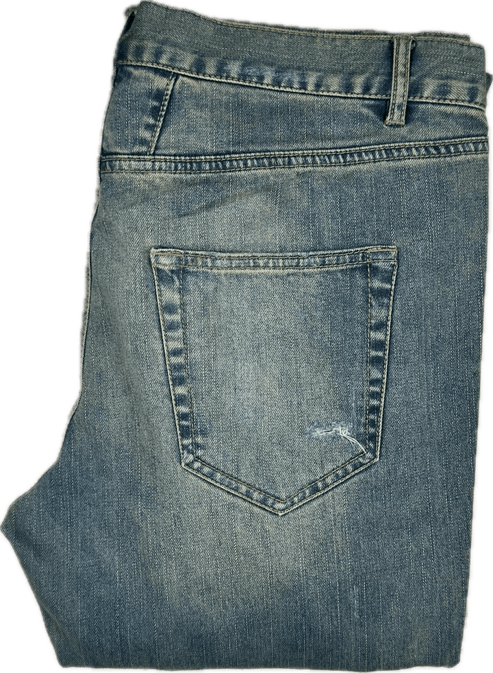 Saint Laurent Paris Authentic Ripped Jeans -Size 32 Suit 11/12 - Jean Pool