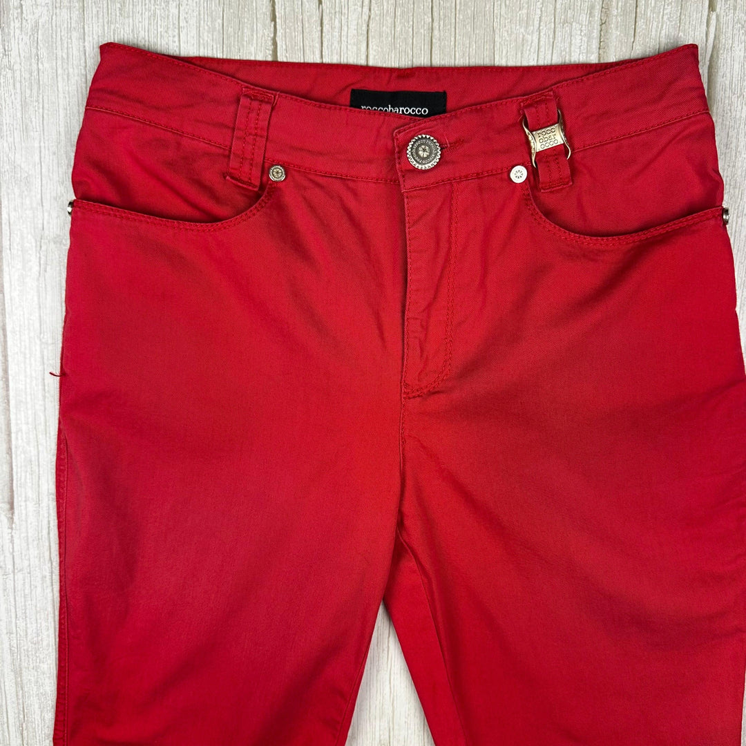 Roccobarocco Italian Red Slim Straight Jeans - Size 28"