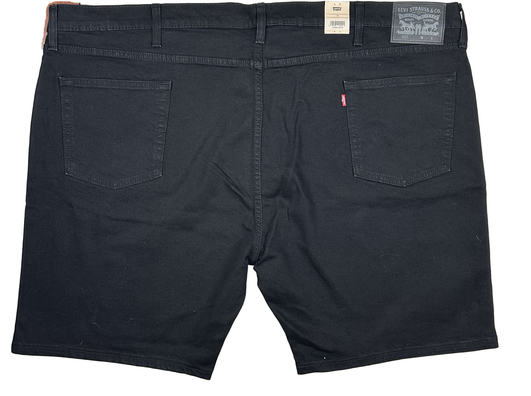 NWT- Levis 405 Mens Black Denim Shorts B&T -Size 54"