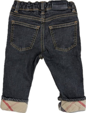 Burberry London Baby Jeans Nova Check Cuff - Size 18M
