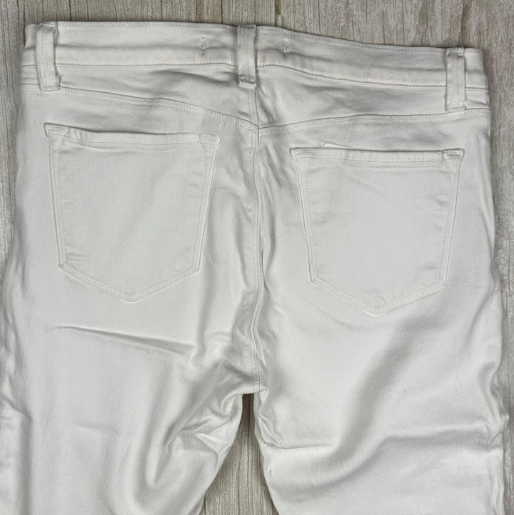 J Brand 'Skinny Leg' Mid Rise White Jeans - Size 30