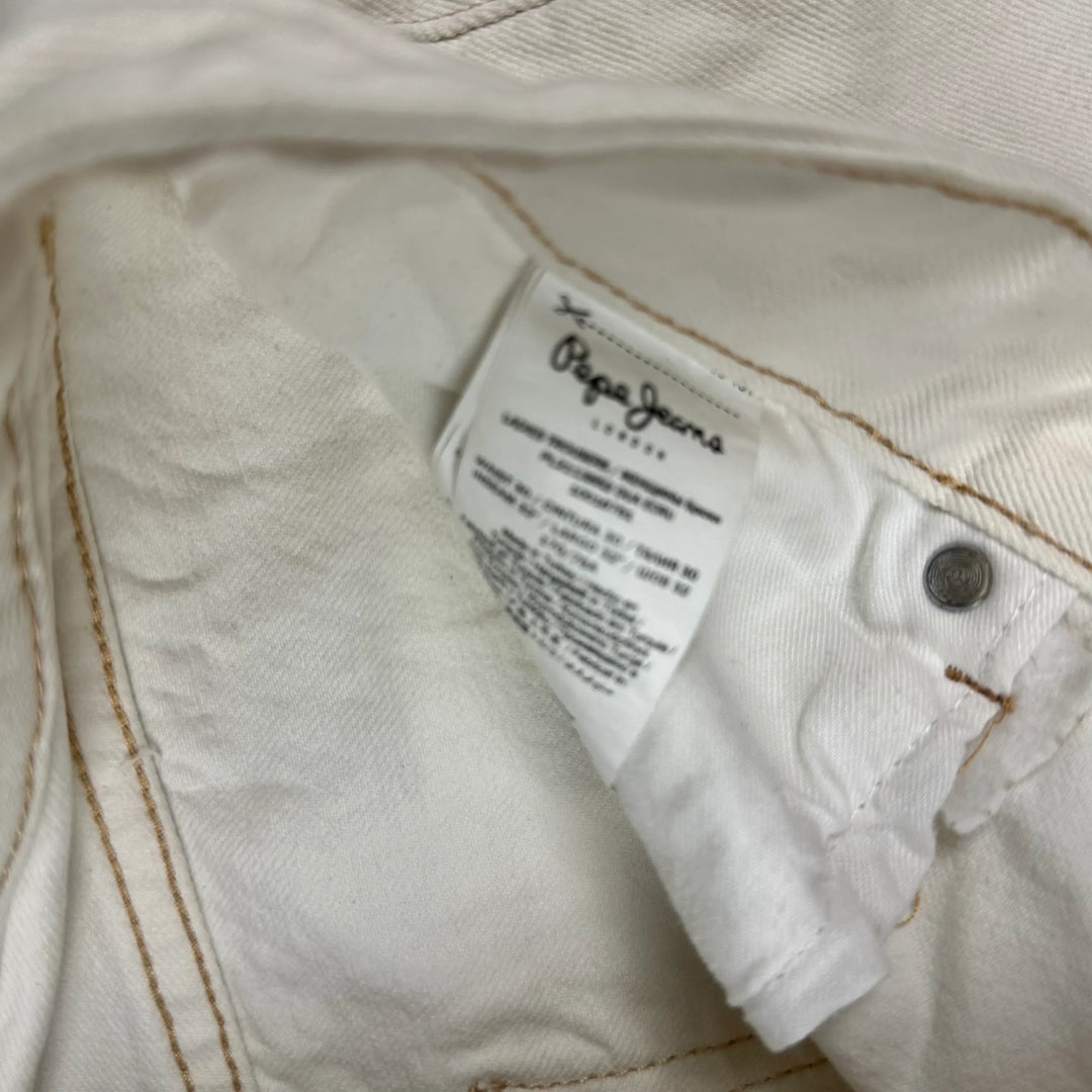 Pepe London X Dua Lipa Ladies Ecru Jeans- Size 30