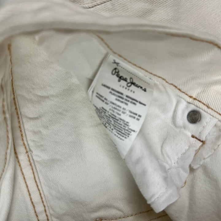 Pepe London X Dua Lipa Ladies Ecru Jeans- Size 30