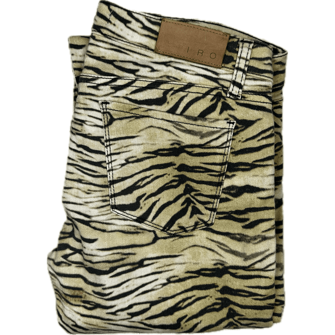 IRO France Ladies Tiger Print Slim Fit Jeans- Size 29 - Jean Pool