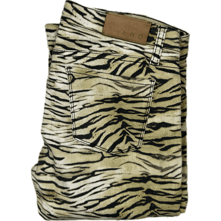 IRO France Ladies Tiger Print Slim Fit Jeans- Size 29 - Jean Pool