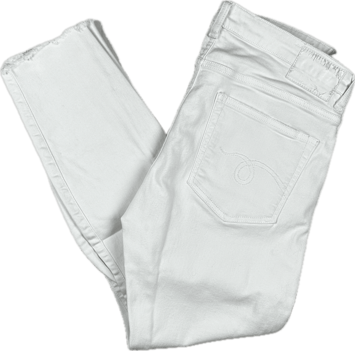 R13 Made in Italy 'Boy Skinny' White Jeans- Size 29 - Jean Pool