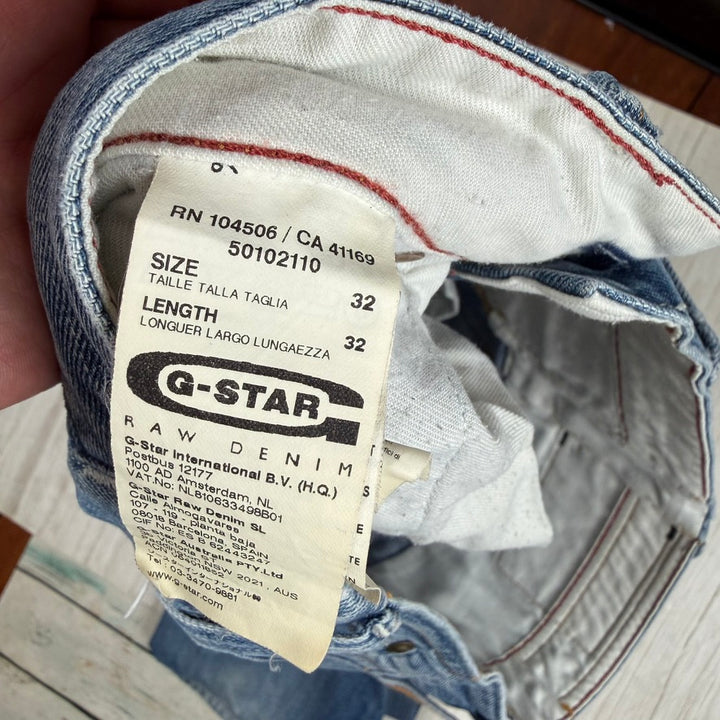 G Star RAW Mens 'Structor Straight' Trashed Jeans -Size 32