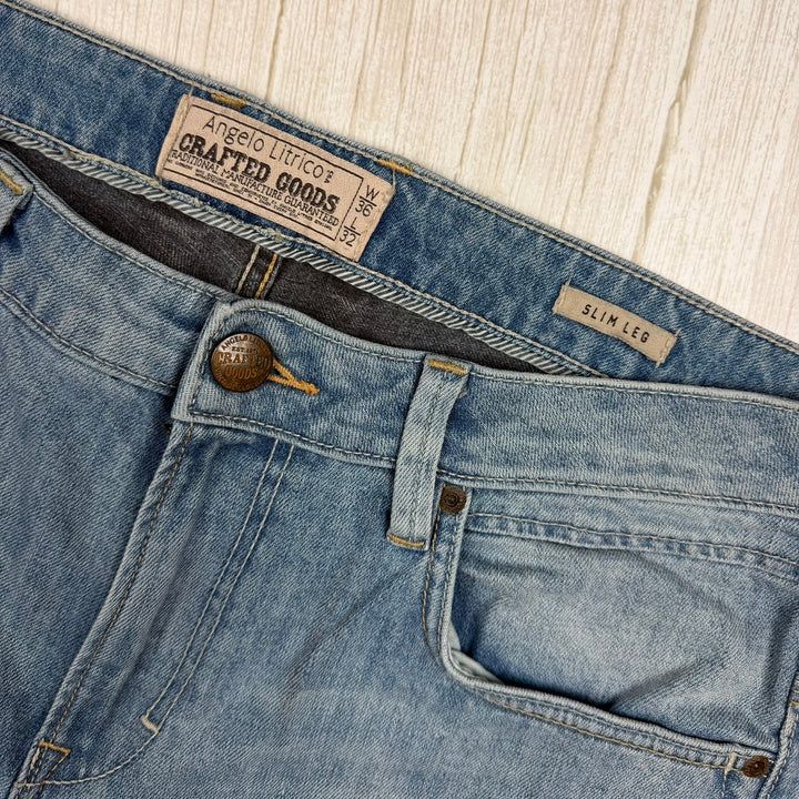 Angelo Litrico Mens Straight Slim Fit Jeans - Size 36S
