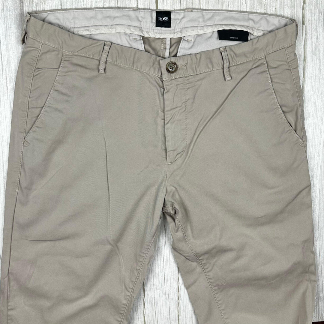 Hugo Boss Mens Beige Stretch Chino  -Size 32