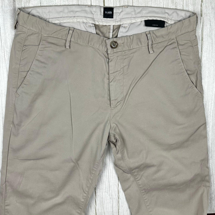 Hugo Boss Mens Beige Stretch Chino  -Size 32
