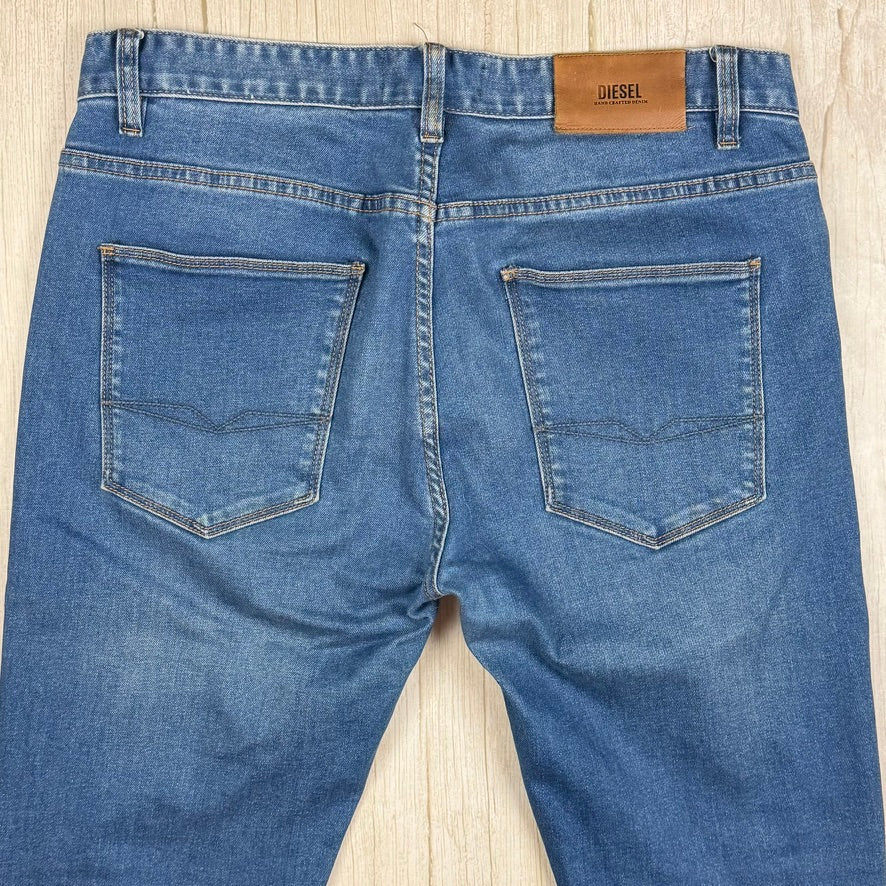 Diesel Mens Regular Slim Straight Jeans - Size 34/34