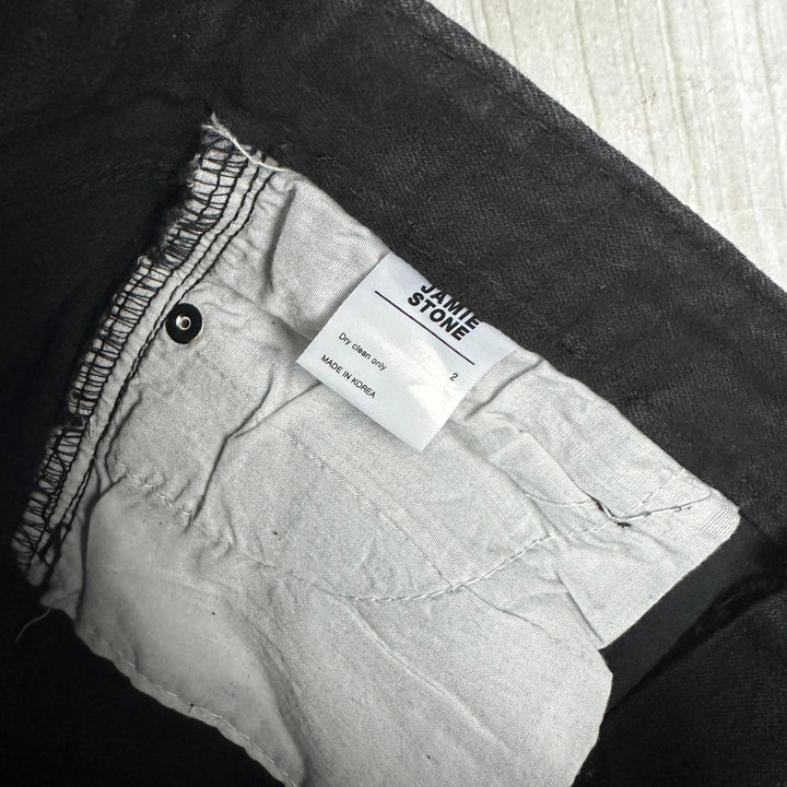 Jamie Stone Black Mid Rise Raw Hem Jeans- Size 28