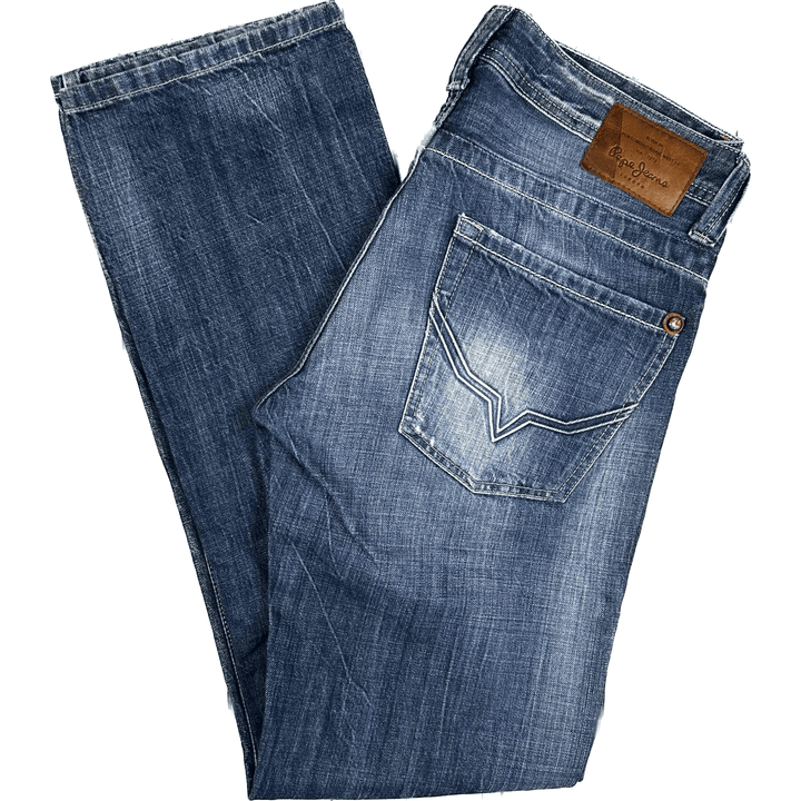 Pepe London- Mens "Kingston" Straight Jeans- Size 31/34 - Jean Pool