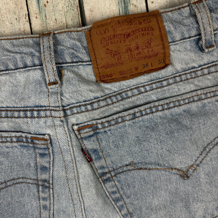 Levis 550 Ladies Distressed Denim Skirt ( Reworked) - Size 10 - Jean Pool