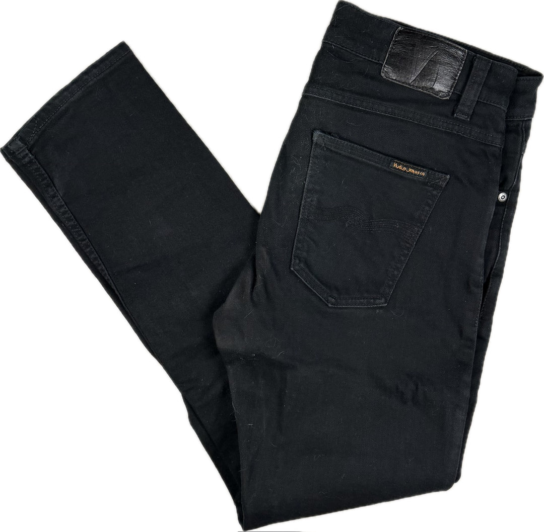 Nudie 'Lean Dean' Dry Everblack Wash Organic Cotton Jeans- Size 33/30