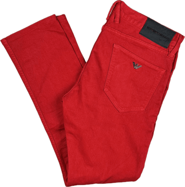 Emporio Armani  'Robert' Super Slim Red Jeans -Size 34