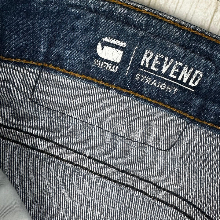 G Star 'Revend Straight' Denim Jeans -Size 36/32