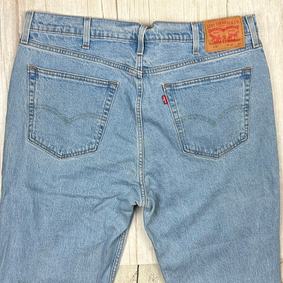 Levis 516 Straight Leg Denim Jeans - Size 40S