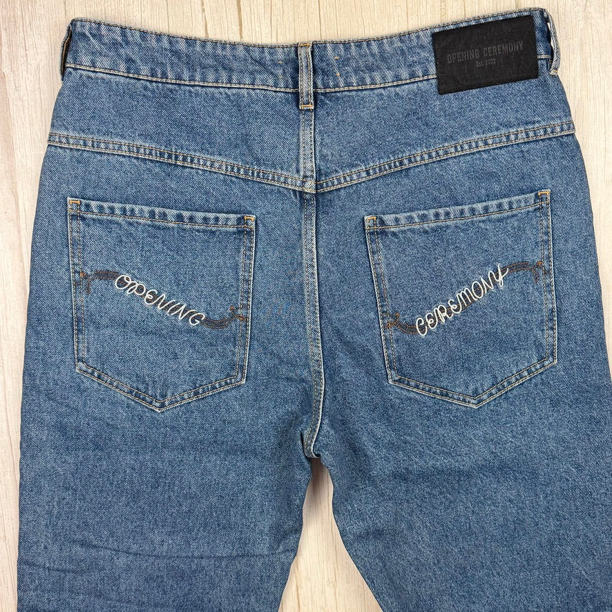 Opening Ceremony Italian Mens Relaxed Denim Logo Jeans -Size 31