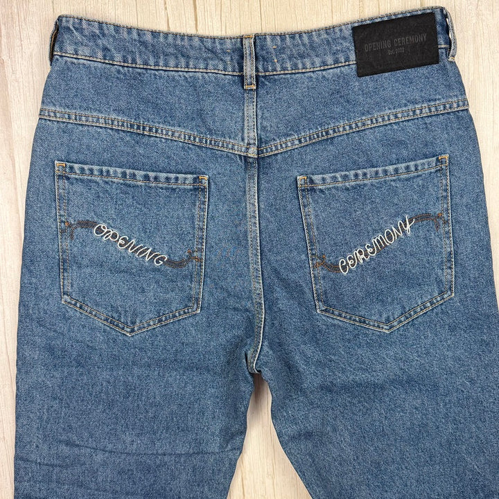 Opening Ceremony Italian Mens Relaxed Denim Logo Jeans -Size 31