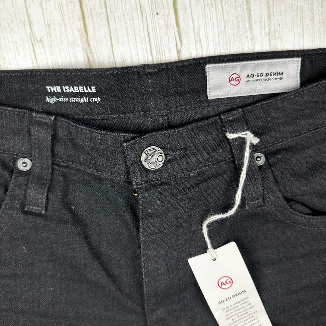 NWT- AG Adriano Goldschmied 'Isabelle' High Rise Straight Crop Jeans- Size 29