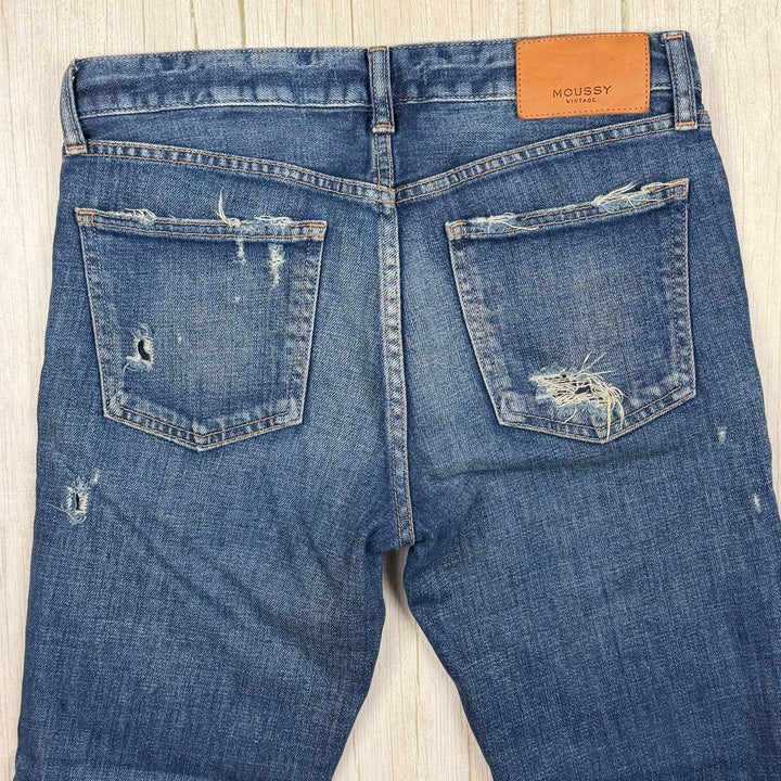 Moussy Vintage Japan Slim Fit Distressed Jeans- Size 26