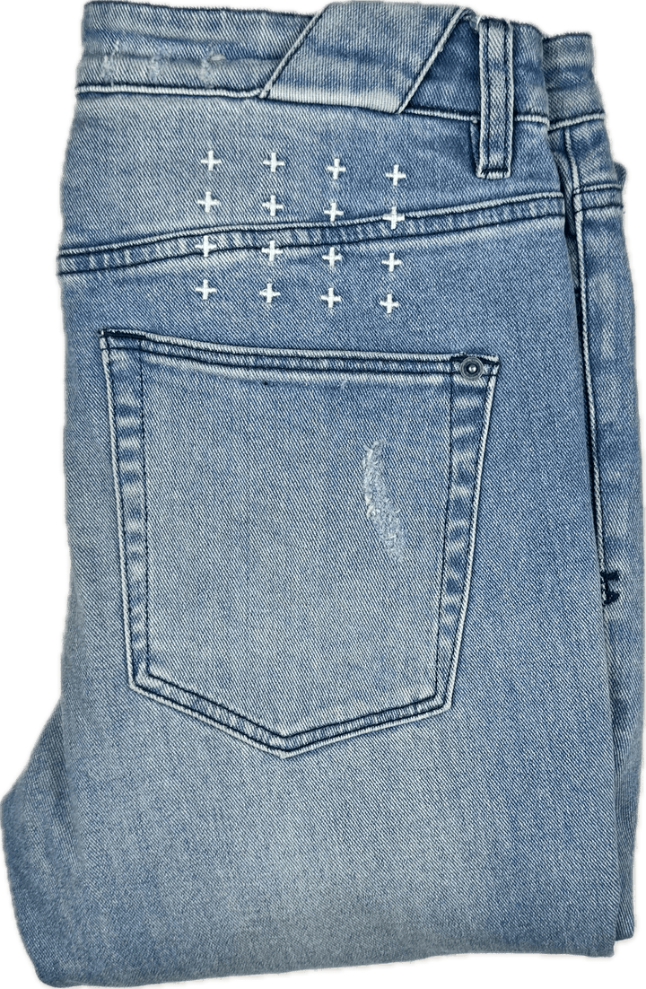 Ksubi Mens 'Chitch' Fixed Up Blue Straight Leg Denim Jeans - Size 31 - Jean Pool