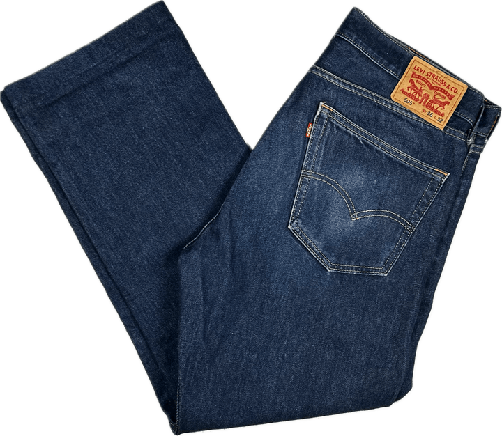 Levis Straight 505 Men's Denim Jeans - Size 36S