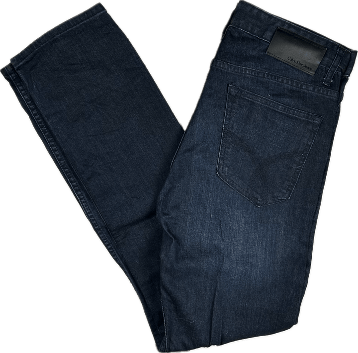 Calvin Klein Mens Dark Wash ' Slim' Jeans - Size 32/32