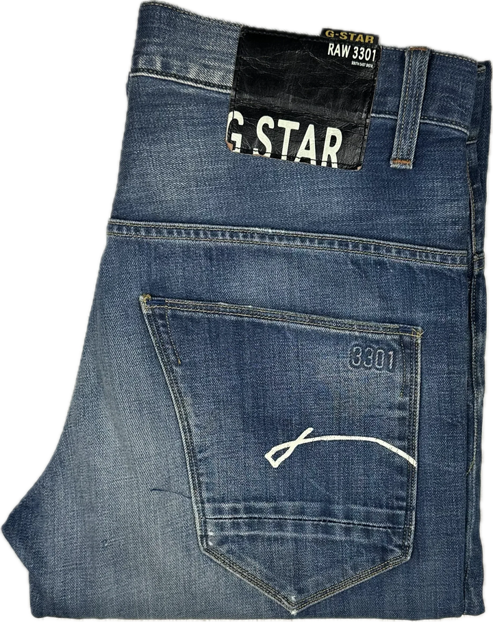 G Star RAW 3301 Mens Morris Tapered Jeans - Size 31/32