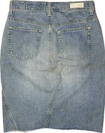 AG Adriano Goldschmied Distressed 'The Emery' Denim Skirt - Size 28
