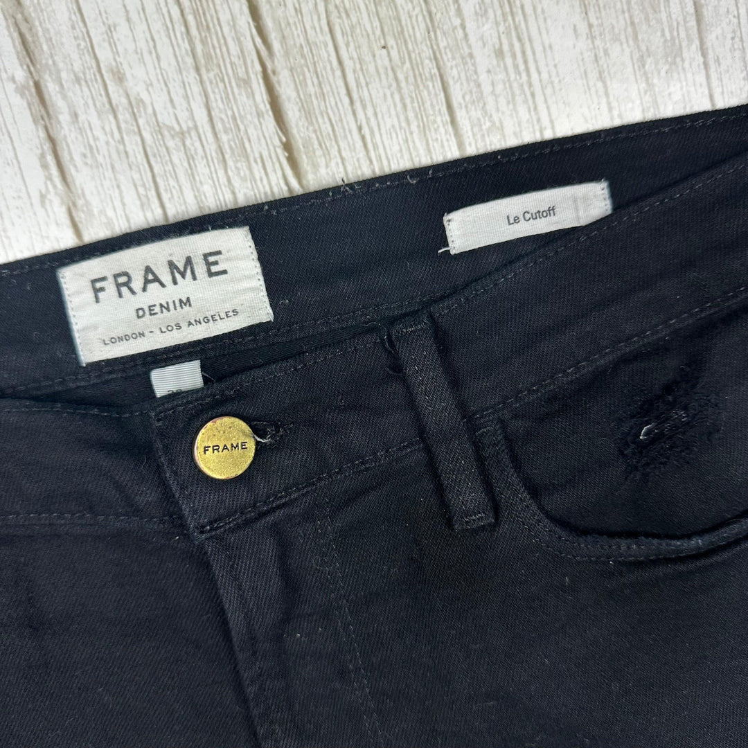 Frame Denim 'Le Cutoff' Black Denim - Size 28