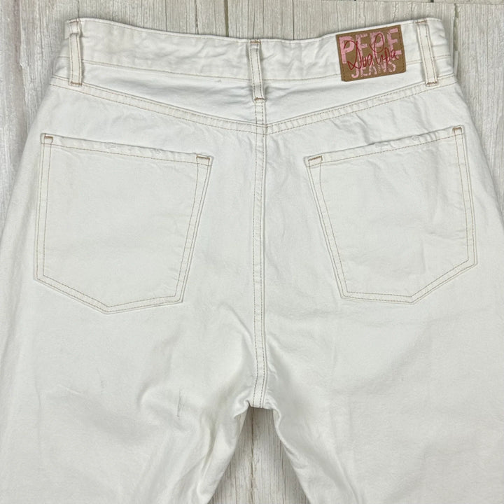Pepe London X Dua Lipa Ladies Ecru Jeans- Size 30