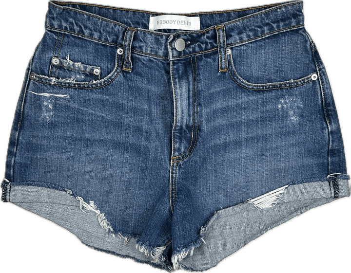 Nobody 'Skyline Short Fray' High Relaxed Shorts - Size 26