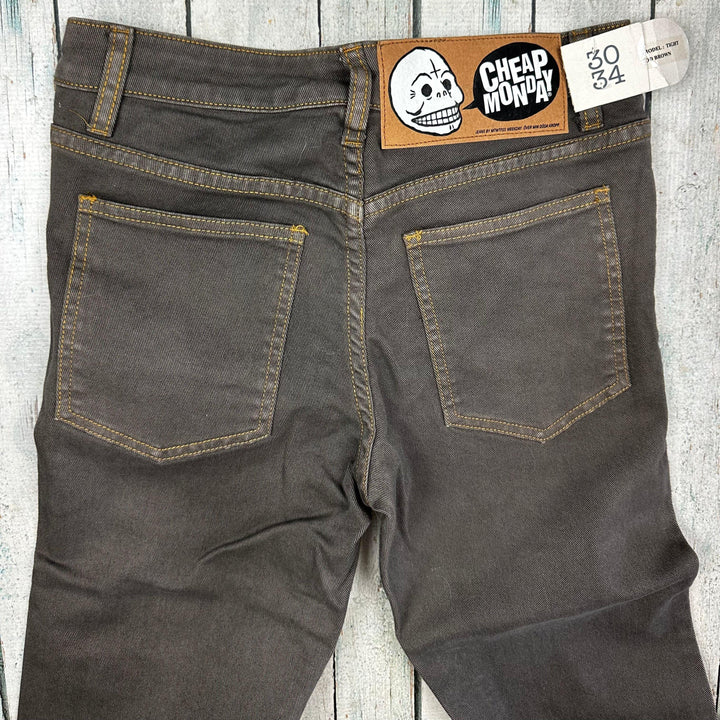 NWT - Cheap Monday 'Tight Od Brown' Skinny Jeans - Size 30//34 - Jean Pool