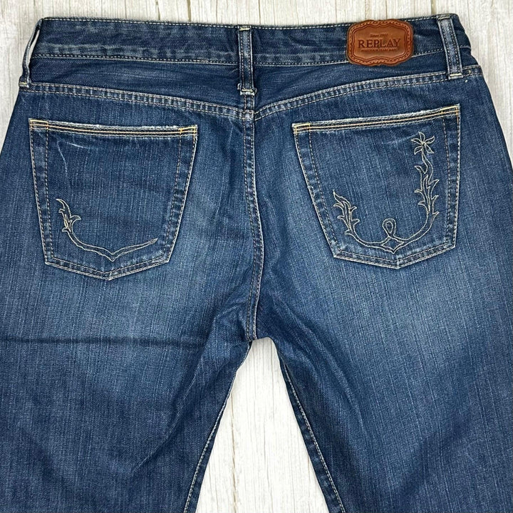 Replay Womens Low Rise Bootcut Jeans - Size 30