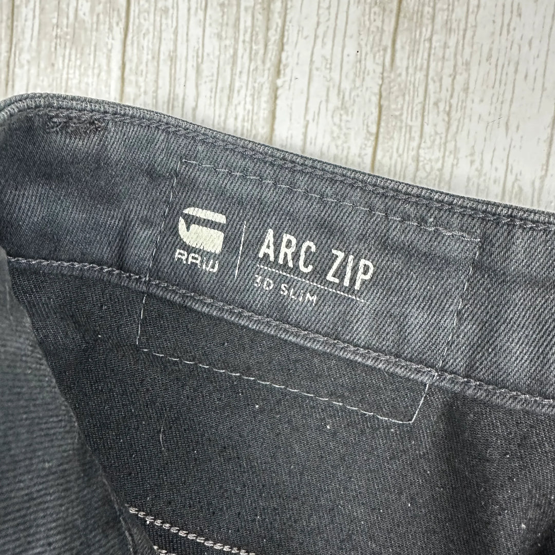 G Star RAW Men's 'Arc 3D Slim' Charcoal Jeans -Size 31/30